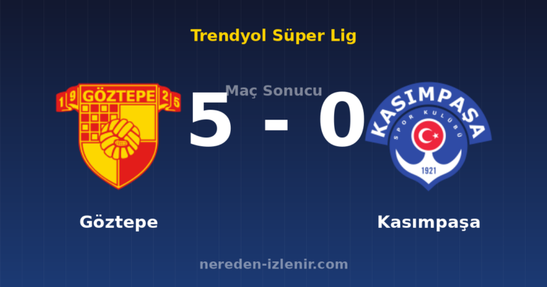 Göztepe 5-0 Kasımpaşa