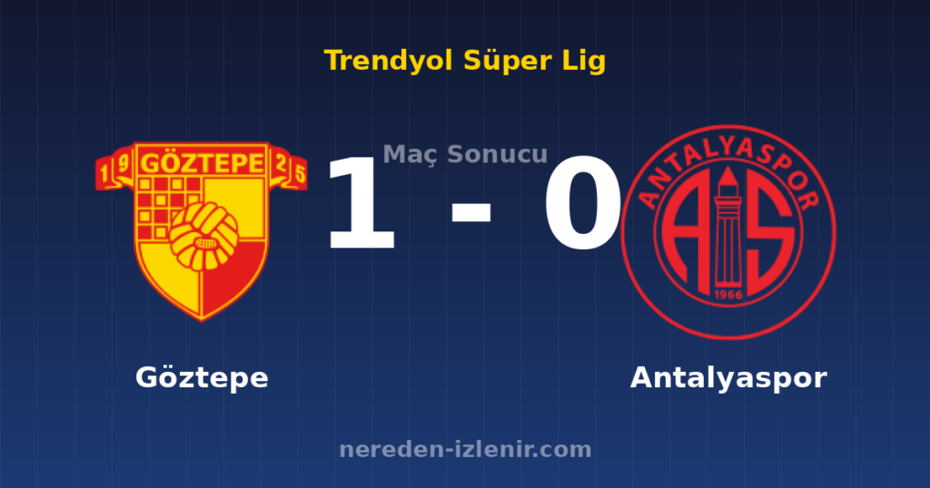 Göztepe 1-0 Antalyaspor