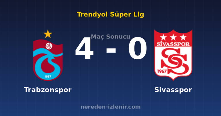 Trabzonspor 4-0 Sivasspor