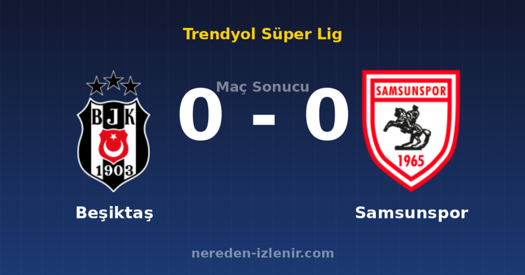 Beşiktaş 0-0 Samsunspor