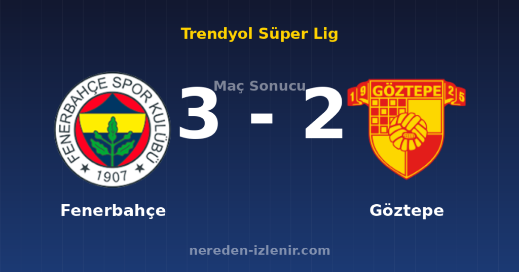 Fenerbahçe 3-2 Göztepe