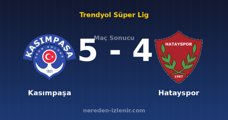 Kasımpaşa 5-4 Hatayspor