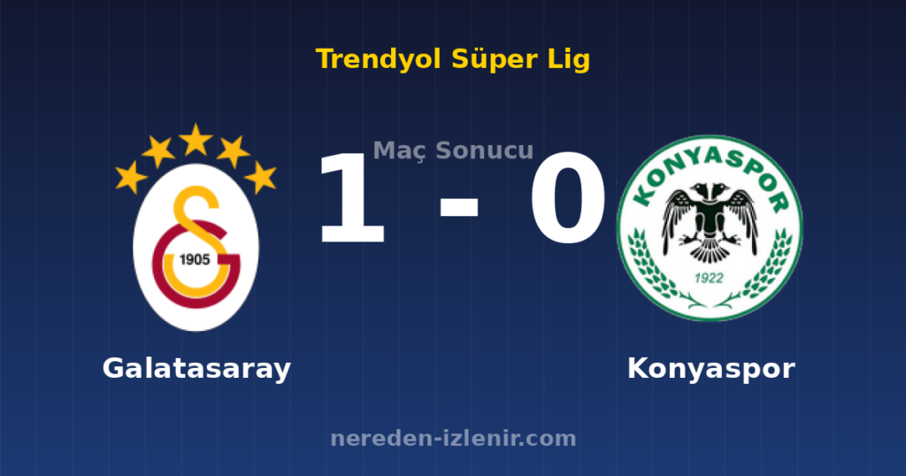 Galatasaray 1-0 Konyaspor
