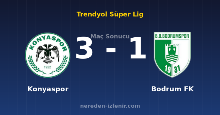 Konyaspor 3-1 Bodrum FK