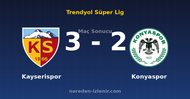 Kayserispor 3-2 Konyaspor
