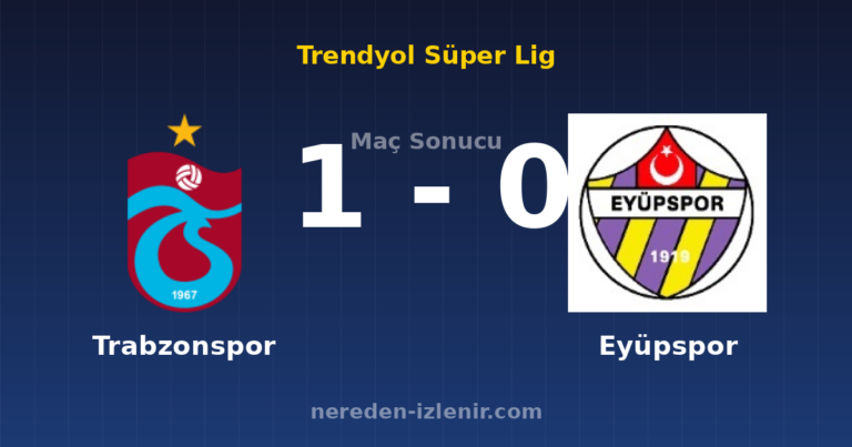 Trabzonspor 1-0 Eyüpspor