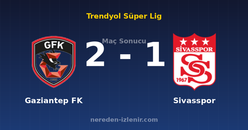 Gaziantep FK 2-1 Sivasspor