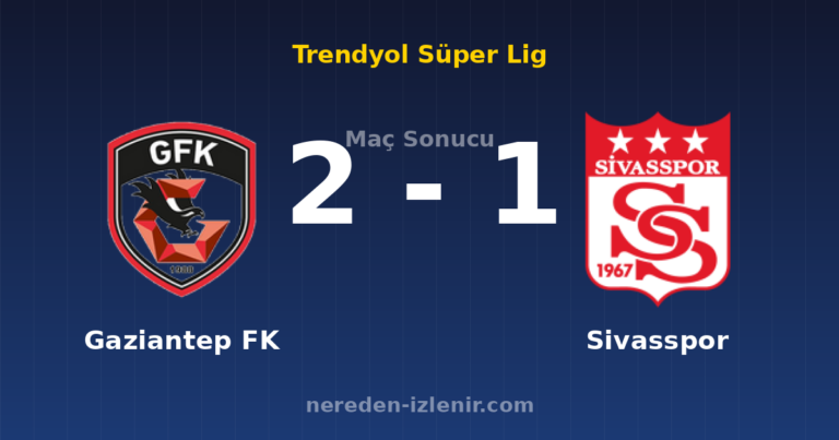 Gaziantep FK 2-1 Sivasspor