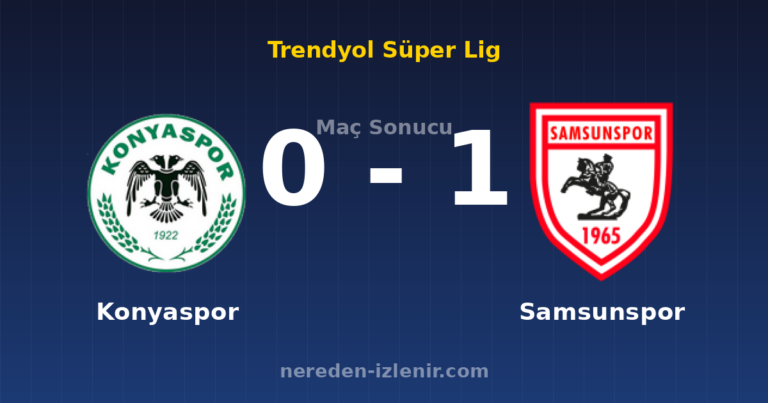 Konyaspor 0-1 Samsunspor