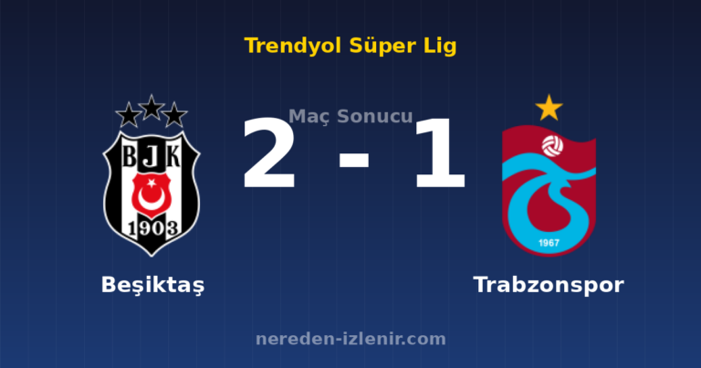 Beşiktaş 2-1 Trabzonspor