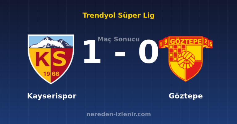 Kayserispor 1-0 Göztepe