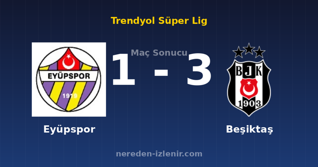 Eyüpspor 1-3 Beşiktaş