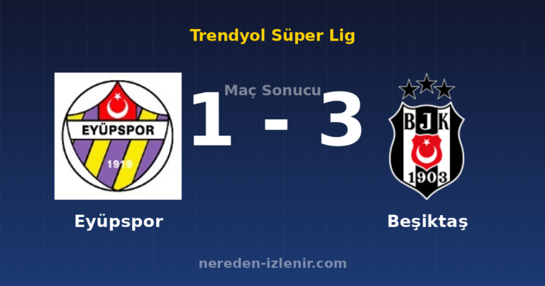 Eyüpspor 1-3 Beşiktaş