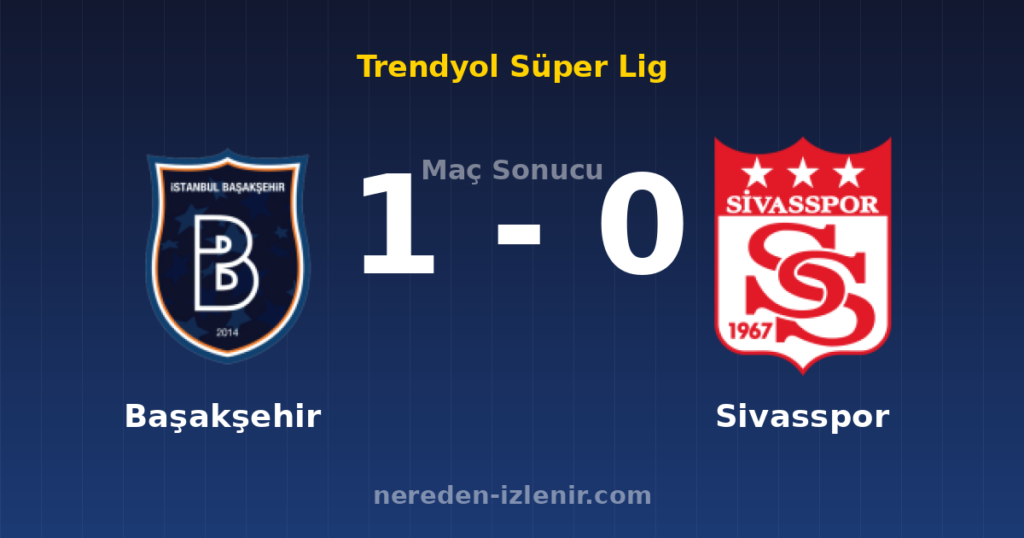 Başakşehir 1-0 Sivasspor
