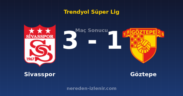 Sivasspor 3-1 Göztepe