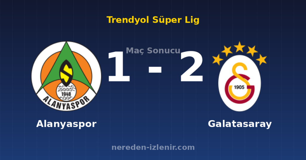 Alanyaspor 1-2 Galatasaray