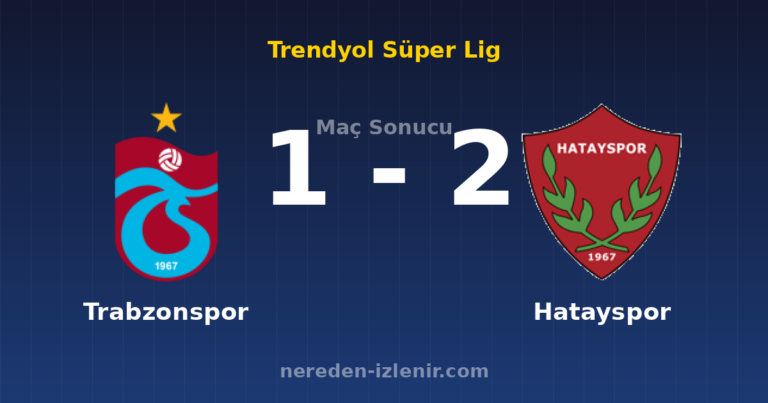 Trabzonspor 1-2 Hatayspor