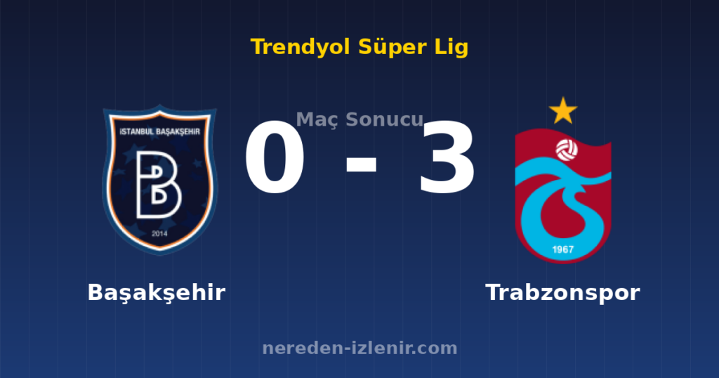Başakşehir 0-3 Trabzonspor