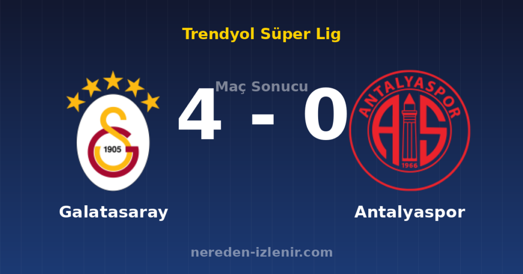 Galatasaray 4-0 Antalyaspor