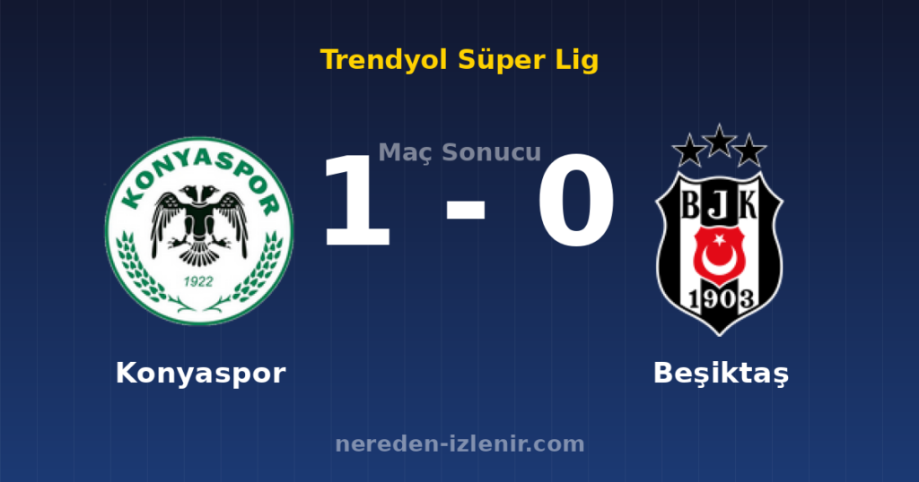 Konyaspor 1-0 Beşiktaş