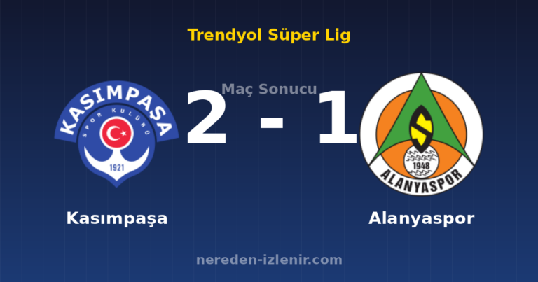 Kasımpaşa 2-1 Alanyaspor