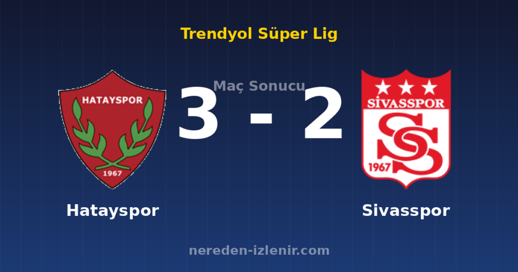 Hatayspor 3-2 Sivasspor