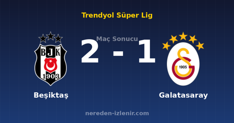 Beşiktaş 2-1 Galatasaray