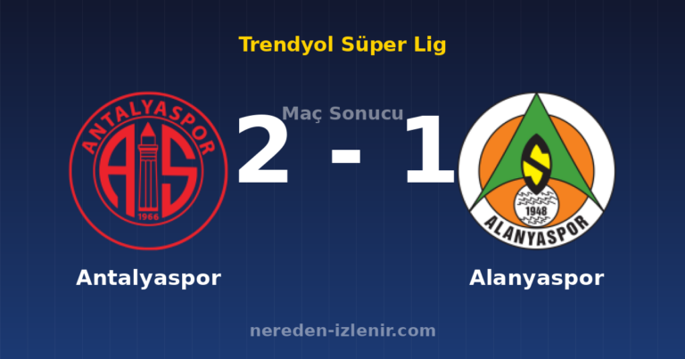 Antalyaspor 2-1 Alanyaspor