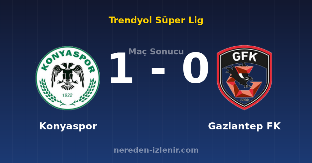 Konyaspor 1-0 Gaziantep FK