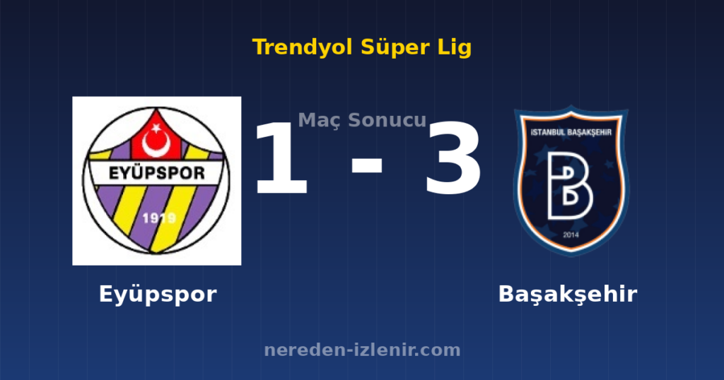 Eyüpspor 1-3 Başakşehir