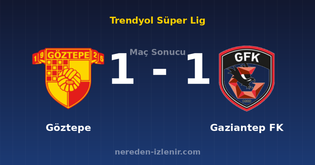 Göztepe 1-1 Gaziantep FK