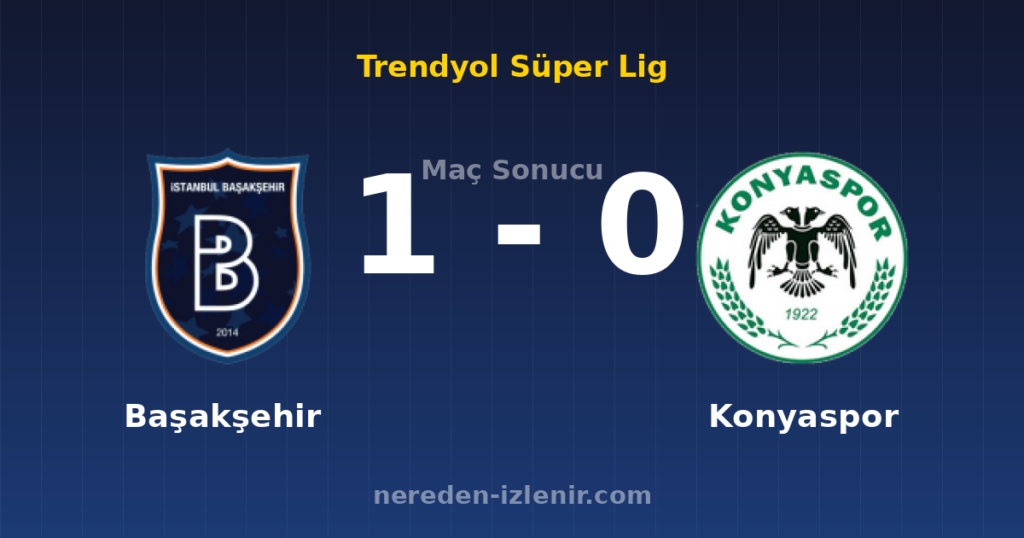 Başakşehir 1-0 Konyaspor