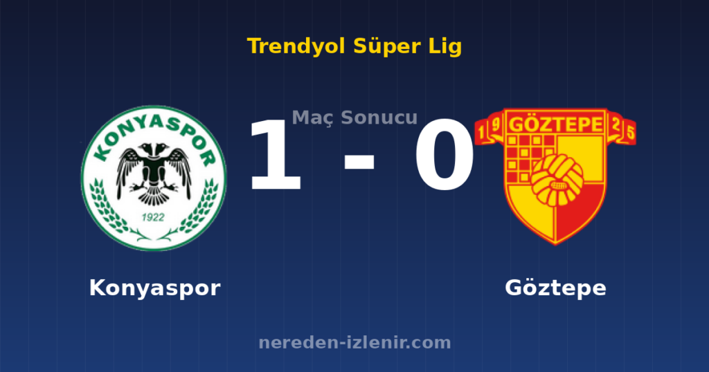 Konyaspor 1-0 Göztepe