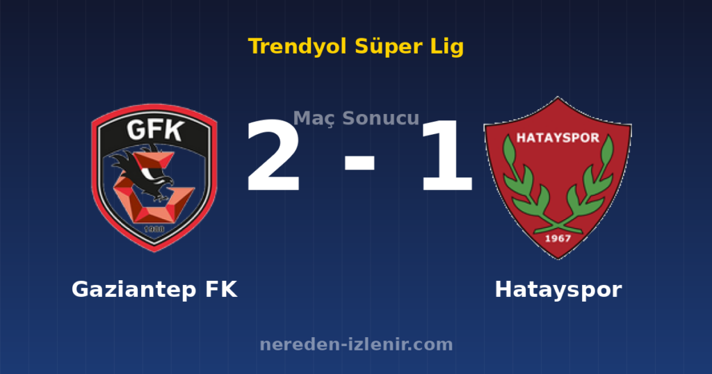 Gaziantep FK 2-1 Hatayspor