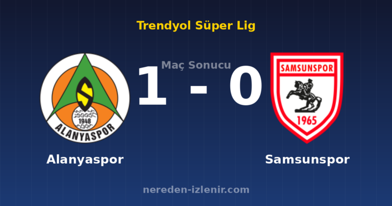 Alanyaspor 1-0 Samsunspor