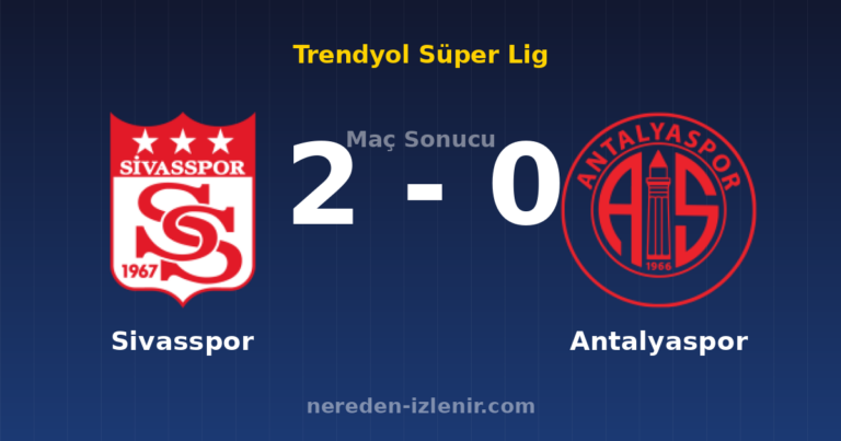 Sivasspor 2-0 Antalyaspor