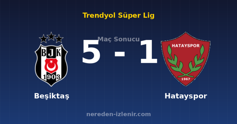 Beşiktaş 5-1 Hatayspor