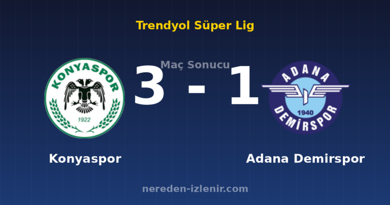 Konyaspor 3-1 Adana Demirspor