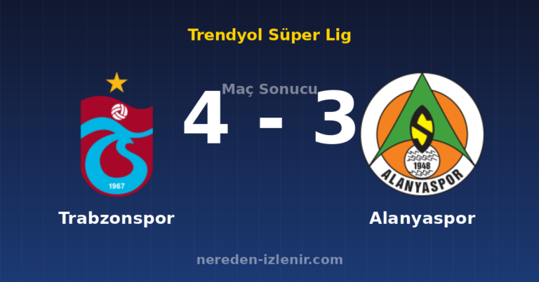 Trabzonspor 4-3 Alanyaspor