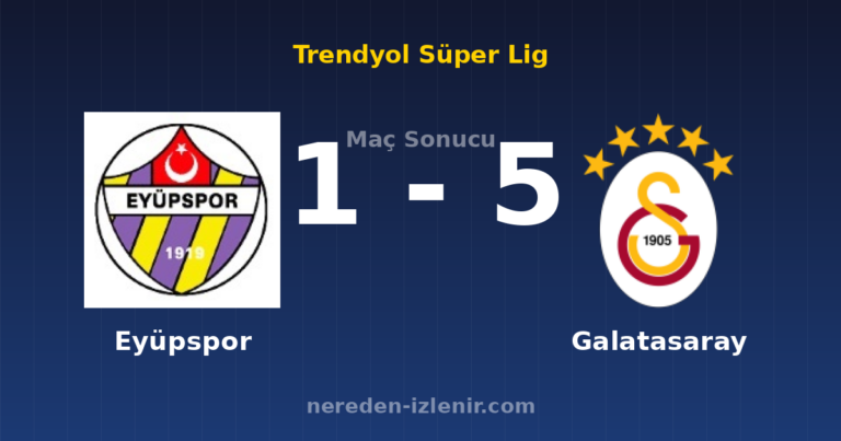 Eyüpspor 1-5 Galatasaray