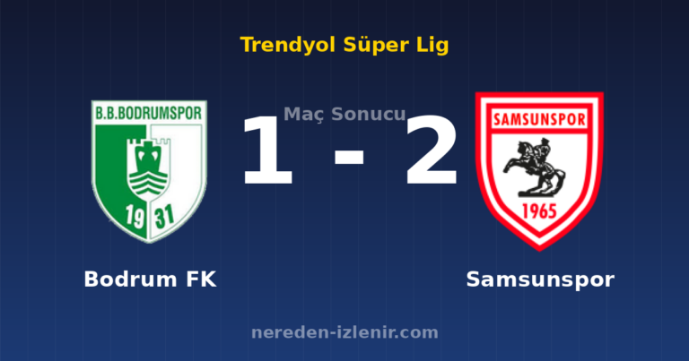 Bodrum FK 1-2 Samsunspor