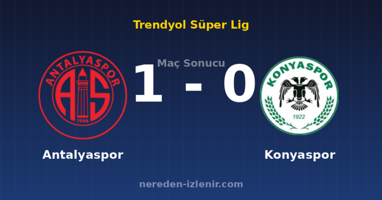 Antalyaspor 1-0 Konyaspor