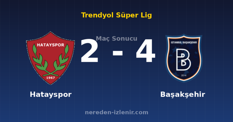 Hatayspor 2-4 Başakşehir