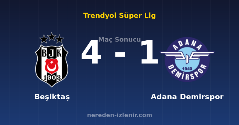 Beşiktaş 4-1 Adana Demirspor
