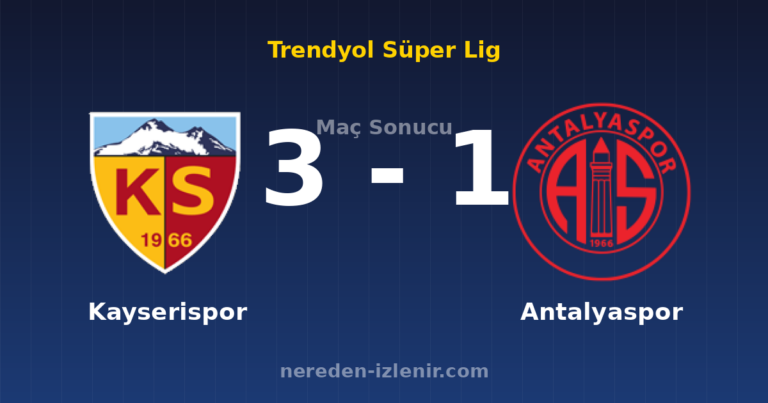 Kayserispor 3-1 Antalyaspor