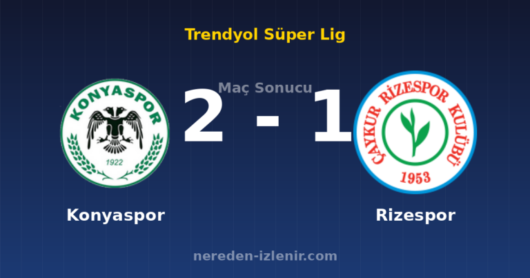 Konyaspor 2-1 Rizespor