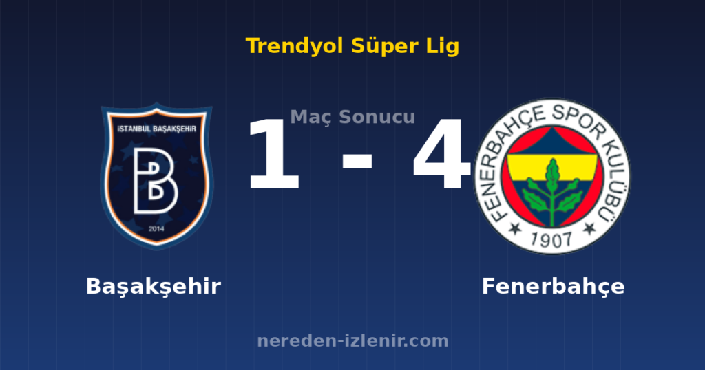 Başakşehir 1-4 Fenerbahçe