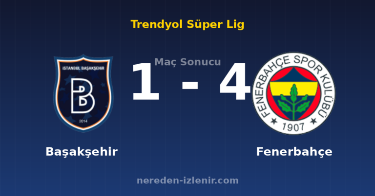 Başakşehir 1-4 Fenerbahçe