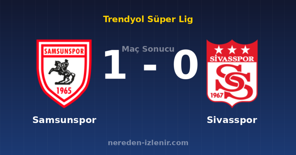 Samsunspor 1-0 Sivasspor