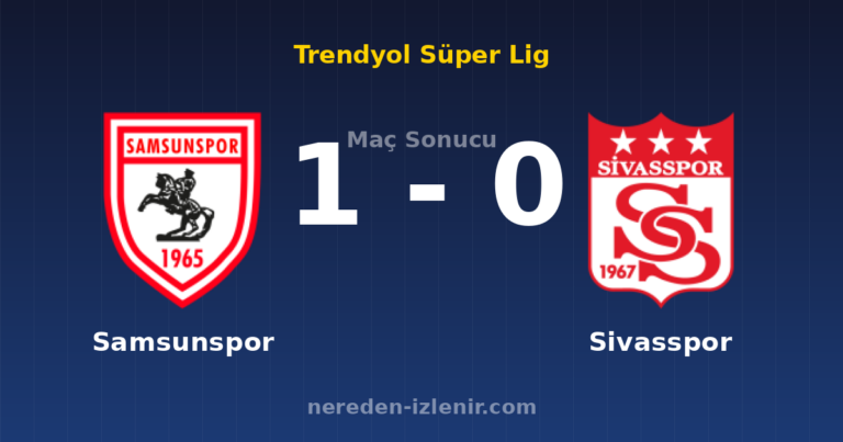 Samsunspor 1-0 Sivasspor